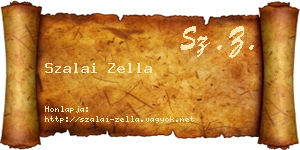 Szalai Zella névjegykártya